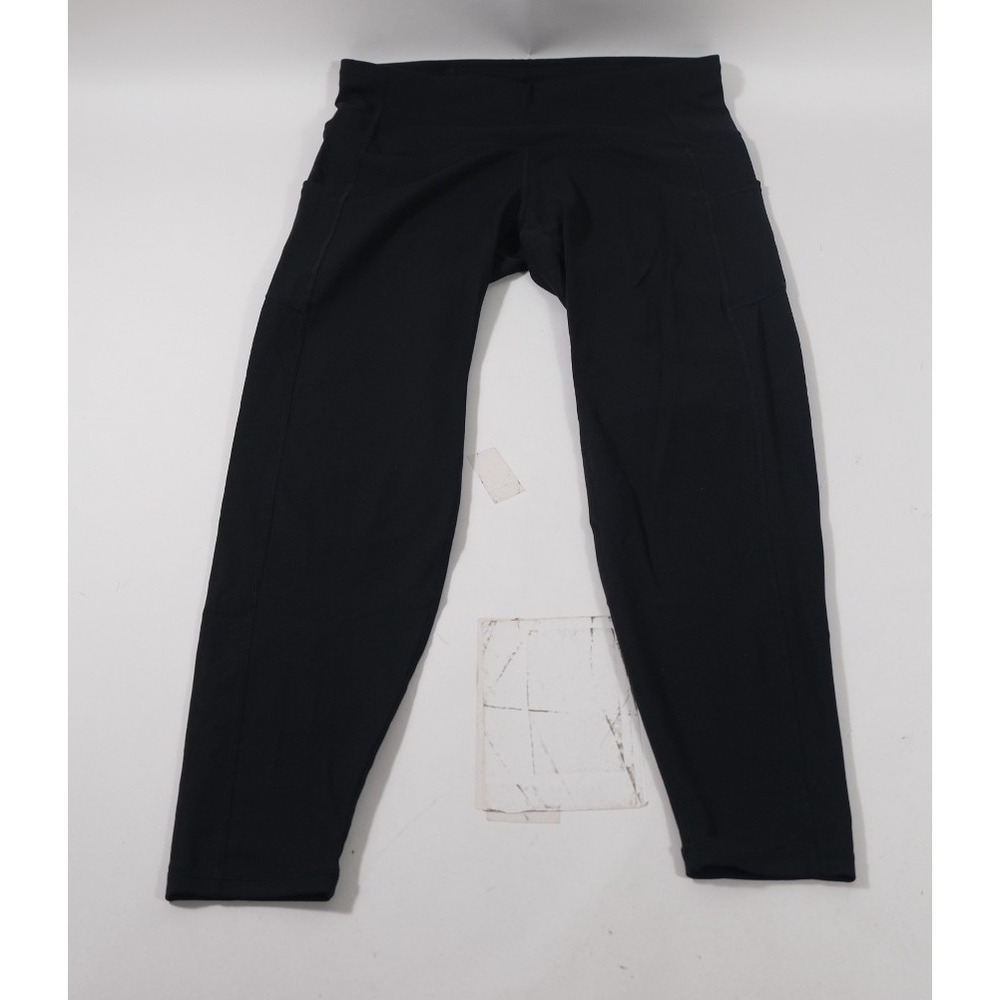 Unbranded Leggings Womens XL Black High Rise Side Pocket Activewear Yoga Pants